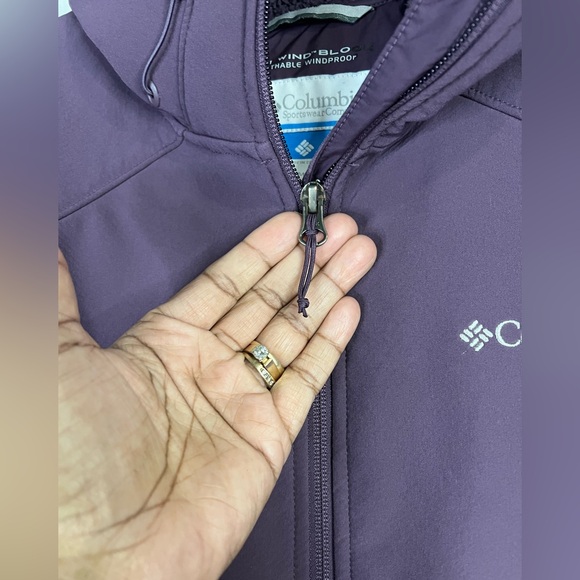 Columbia Women’s Omni Wind Hooded Jacket - Purple - Full Zip - Size Medium - Picture 4 of 9